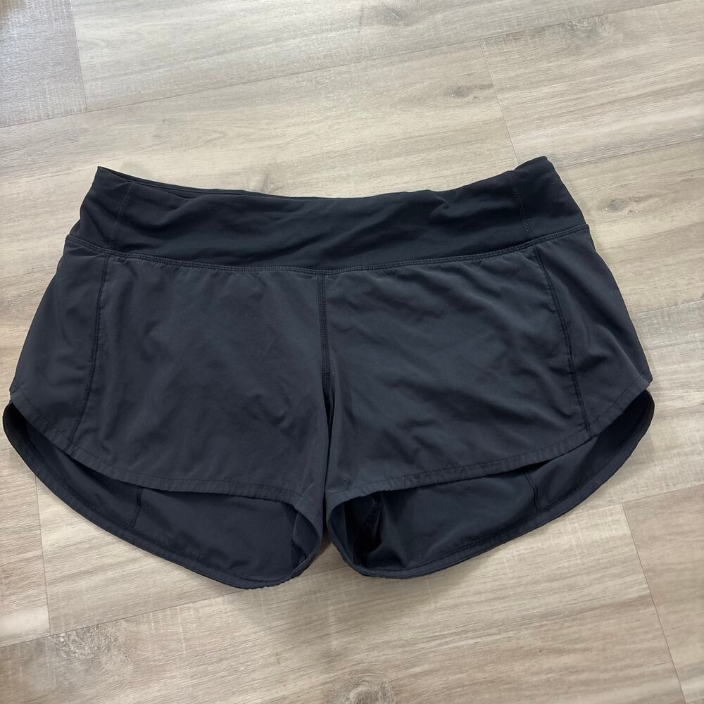 Lululemon Speed Up Short Long 4" Women Size 8 Black
